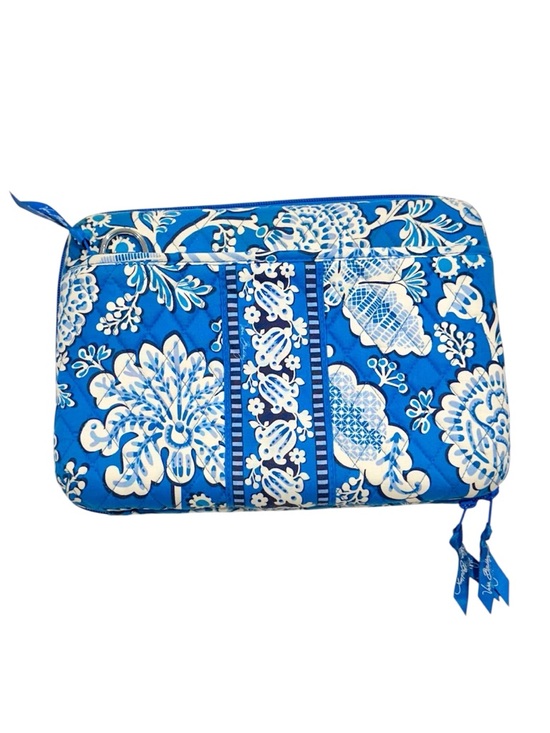 Vera Bradley Handbags - Vera Bradley Blue and White Quilted Hard Shell Padded Floral Laptop Case
